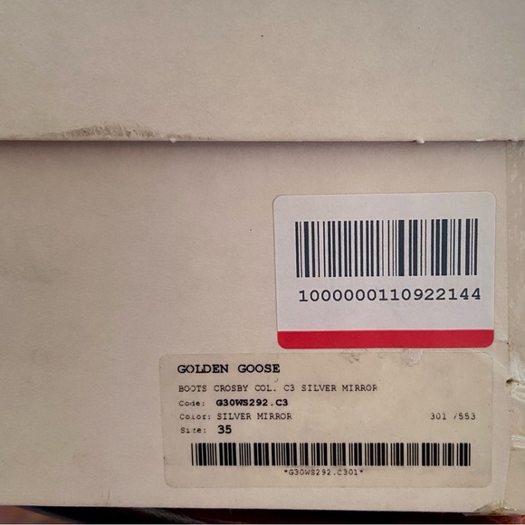 Golden Goose Crosby Collection Sz 35 Silver Ankle Cowboy Boots - Picture 7 of 10